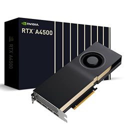 PNY NVIDIA RTX A4500 Professional Graphic Card 20GB GDDR6 PCI Express 4.0 x16, Dual Slot, 4x DisplayPort, 8K Support, Ultra-quiet active fan