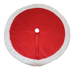 HEITMANN DECO - Cubierta Redonda de Tela para árbol - Protección contra Agujas de Pino - Base para árbol de Navidad - Navidad - Rojo, Blanco