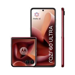 Motorola Razr 60 Ultra con Moto AI (16/512GB, 50+50MP, selfie 50MP, display esterno 4.0" interno 7" pOLED 165Hz, Qualcomm Snapdragon 8 Elite, 4700mAh, 5G, Dual SIM, Android 15) PANTONE Rio Red