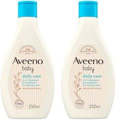 Aveeno Baby Daily Care 2-in-1 Shampoo and Conditioner 250 ml (Pack of 2)