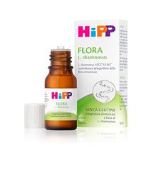 HiPP- HiPP Flora, Integratore Alimentare, Probiotico, Fermenti Lattici, Per l'Equilibrio della Flora Intestinale, Bambini, Senza Glutine, Flacone 6,5ml, con Pratico Contagocce, Senza Glutine