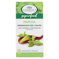 L'Angelica, Matcha, Integratore Drenante, Favorisce il Drenaggio dei Liquidi Corporei, Senza Lattosio, Senza Glutine, Vegan, Formato: 60 Compresse