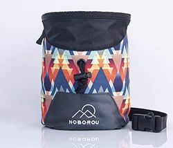 Noborou - Bolsa de Tiza para Escalada + Crossfit + Levantamiento de Pesas | Bolsa de Tiza para Boulder | Amplia Apertura | Bolsillo Grande con Cremallera | Cinturón Ajustable y extraíble