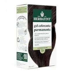 Herbatint Gel Colorante Permanente per Capelli 3N Castano Scuro - 170 ml | Senza Ammoniaca, 100% Copertura Capelli Bianchi | per Pelli Sensibili, con 8 Estratti Naturali Bio