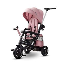 Kinderkraft Tricycle Enfant Évolutif EASYTWIST, 9 Mois à 5 Ans, Accesoires, Rose