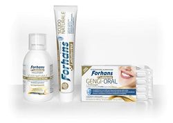 Forhans Kit per la Salute Orale, Integratore Gengi-Oral, Collutorio Bicomponente e Dentifricio Gel con Lattoferrina, Azione Antibatterica e Anti-infiammatoria, Senza Lattosio, Glutine e Zucchero