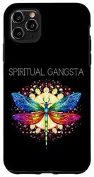 Coque pour iPhone 11 Pro Max Mandala de méditation spirituel Gangsta Libellule Yoga