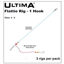 ultima Flattie Rig-1 Hook Sea Uniseks volwassenen, rood/zand, 2