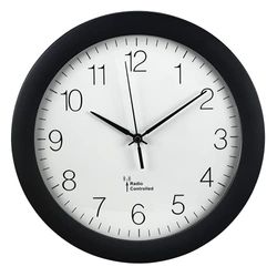 Hama PG-300 DCF Radio Wall Clock, Black, unviersal