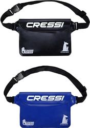 Cressi Känguru Dry Pouch Bundle Black + Blue - 2 Vattentäta Mobiltelefoner och objektpåsar, 1 Svart + 1 Blå, En Storlek, Vuxen Unisex