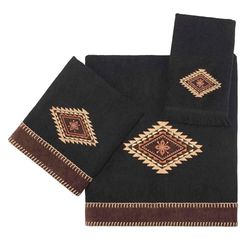 Avanti Linens Mojave Collection, set di 3 asciugamani, colore nero
