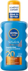NIVEA Sun Spray solare protezione e abbronzatura SPF 20, crema solare con estratto di pro melanina per un'abbronzatura uniforme, protezione solare istantanea con sistema di filtraggio UVA/UVB (200 ml)