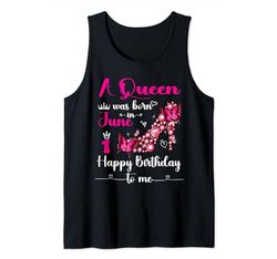 Una regina è nata il 1 giugno, festa di compleanno del 1 giugno Pink Canotta