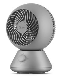Midea MDF24JG Geluidsarme tafelventilator, 28 dB, diameter 20 cm, voor luchtcirculatie, krachtig bereik 15 m, oscillatie 90 ° + 90 graden, 3 instelbare snelheden, ultradesign voor slaapkamer en