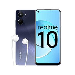 realme 10-8 + 128 GB smartphone, 90 Hz Super AMOLED-display, 50 MP AI-kleurencamera, Helio G99-processor, krachtige 5000 mAh batterij, 33 W SuperVOOC oplader, hoofdtelefoon inbegrepen, Rush Black