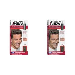Just For Men Original Formula Medium-Dark Brown Hair Dye, Targets Only The Grey Hairs, Restoring The Original Colour For a Natural Look – H40 (Pack of 2)