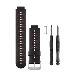 GARMIN Verwisselbaar Horlogebandje, Forerunner 230/235/630, Siliconen, 23mm, Zwart/Rood