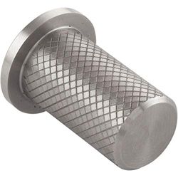 Furnipart Pomello per mobili Harlequin, Ø 17 mm, pomello per mobili in acciaio inox, robusto manico in metallo, zigrinato