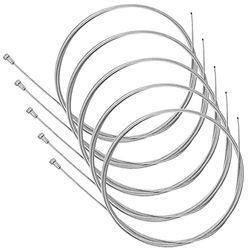 cyclingcolors Remkabel voor fiets, straat, stad, aanpasbaar, 2,5 m, 1,5 mm, cyclus, verzinkt staal, vintage, 5 stuks