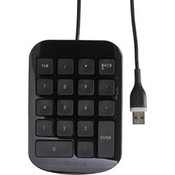 Targus USB Wire Numeric Keypad for Laptop Desktop Computer PC, Palm Size (AKP10EU), Black