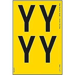 V Safety One Letter Sheet - Y - 23mm Character Height - 300x200mm - Yellow Adhesive Vinyl