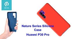 Beschermhoes Nature van siliconen voor Huawei P30 Pro flexibel, rood