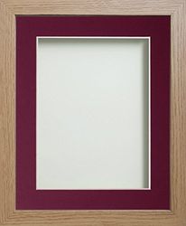 Frame Company Allington Beech Photo Frame with Plum Mount, 20x16 for A3, fitted with perspex