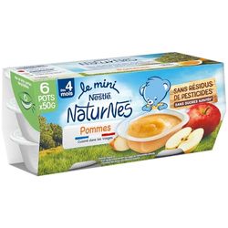 Nestlé Bébé Naturnes Mini pommes - dès 6 mois - 6x50g