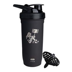 Smartshake Reforce Harley Quinn Shaker Butelka 900 ml DC Comics ze stali nierdzewnej Szczelna butelka na wodę, prezenty dla kobiet, czarna