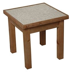 DRW hoektafel van hout met Arabesken-motief met glazen coating, 50 x 50 x 50 cm, kleur: 50 x 50 x 50 cm