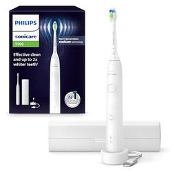 Philips Sonicare 5500 - Brosse à dents électrique sonique avec 2 modes, Alerte de pression, EasyStart, SmarTimer et BrushPacer, Blanc, modèle HX7110/02 [Nouvelle technologie]