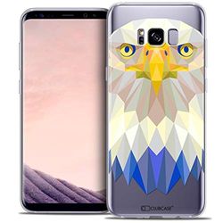 Caseink - fodral för Samsung Galaxy S8 (G950) [Crystal Gel HD Polygon Series Animal - mjuk - ultratunn - tryckt i Frankrike] örn