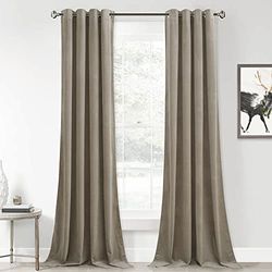 StangH Lot de 2 Rideaux en Velours Beige Camel – Œillets bloquant la lumière – Ombre d'été – Isolation Thermique – Rideaux d'hiver pour Chambre à Coucher, Loisirs, dortoir – 52 x 96 cm (l x L)