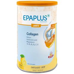 EPAPLUS Arthicare, Collagène hydrolysé avec Silicium et Acide Hyaluronique, arôme citron à dissolution instantanée, traitement de 30 jours, 334g