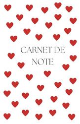 CARNET DE NOTE COEUR A PAGE BLANCHE NUMEROTÉE AVEC DETAIL COEUR