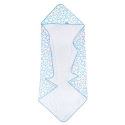 Ti TIN Capa de baño para bebé con Capucha con Motivos de estrellitas Color Celeste, 100x100 cm, Rizo de algodón 90%, Extra Suave y Absorbente, Apta para Secadora