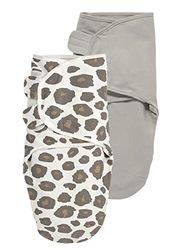 MEYCO Baby Panther/Uni Pucksack 2-Pack, Premier équipement pour bébé (rondelle en Tissu pour bébés 0-3 Mois, Confort Doux pour Le Sommeil, absorbe l'humidité, Aide au Sommeil), Neutre/Gris