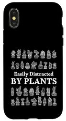 Facilmente distratto da piante amanti delle piante divertente giardiniere Custodia per iPhone X/XS