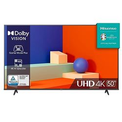 Hisense 50" UHD 4K 2023 50E63KT, Smart TV VIDAA U6, Dolby Vision, HDR 10+, Game Mode Plus, Alexa Built-in, Tuner DVB-T2/S2 HEVC 10, lativù 4K