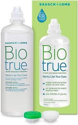 Biotrue Multi-Purpose Contact Lens Solution, 300 ml - Cushions and Rehydrates Soft Contact Lenses for Comfortable Wear - Condition, Clean, Remove Protein, Disinfect and Rinse - Includes Lens Case