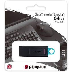 Pendrive USB 3.2 da 64 GB ad alta velocità di trasferimento, portatile, ideale per archiviazione dati e backup.