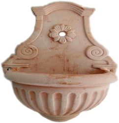 FONTANA DA GIARDINO "POSITANO" IN TERRACOTTA FATTA A MANO; ALTEZZA CM. 70, LARGHEZZA CM. 52.