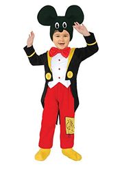 Ciao muis kostuum, Zwart/Rood/Wit, 1-2 jaar