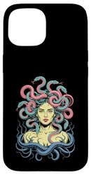 Greek Mythology Medusa Snakes Custodia per iPhone 15