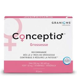 Granions Conceptio Grossesse - 30 Gélules + Capsules = J Vit B9 (Acide Folique), Fer, C, D3, Grp B, Dha, Oligoéléments 2 Et 3E Trimestres De La Laboratoire Des , Unité (Lot 1)