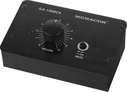 MONACOR ILA-100RCA passieve stereo niveau controller (RCA-versie) zwart