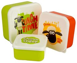 Puckator Shaun The Sheep Lunchboxen, 3 stuks