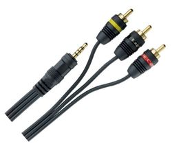 Eagle Switsch Mini Jack / 3x RCA 1.0m cavo audio 1 m 3 x RCA Nero