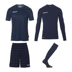 uhlsport Set da Portiere Unisex da Calcio - Set di Maglie Progressive - Set Completo da Portiere Composto da Maglia, Strato di Base, Pantaloni e Calzini - Set di Maglie per Bambini e Adulti