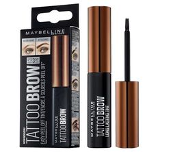 Maybelline New York Tattoo Brow Peel Off Eyebrow Gel Tint, Semi-Permanent Colour, Waterproof, Lasts up to 3 Days, Colour: Light Brown